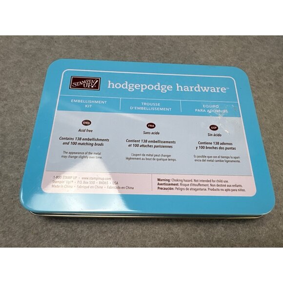 Stampin Up! Hodgepodge Hardware Embellishment Kit with 138 Pieces & Matching Bra - Picture 5 of 7